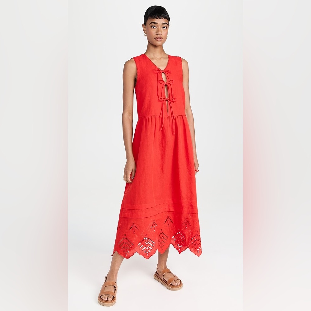 NWT RHODE Aya dress in red. XL.